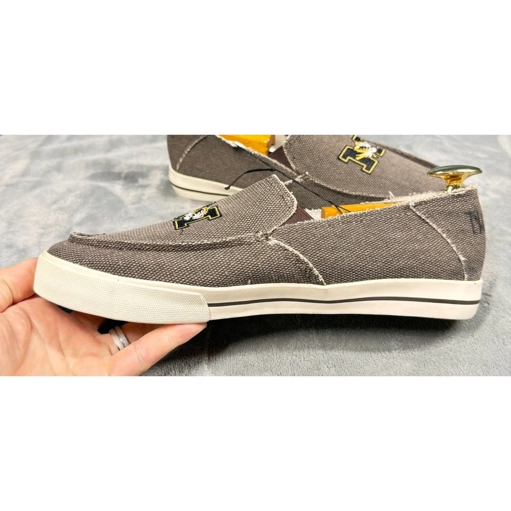 Missouri Tigers Mizzou Loafer Mens 43 Slip On Sneaker Brown Canvas
